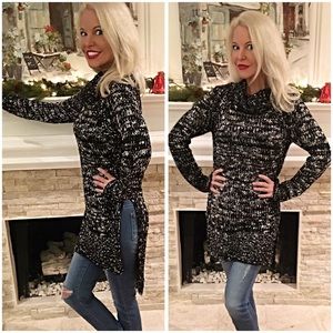 Amazing marled cozy side slit sweater!!